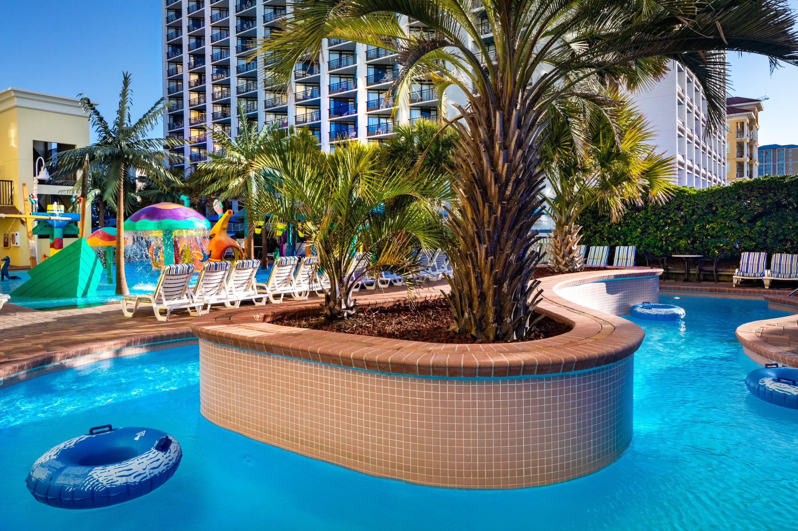 Oceanfront Lazy River and Waterpark at Sea Crest Resort