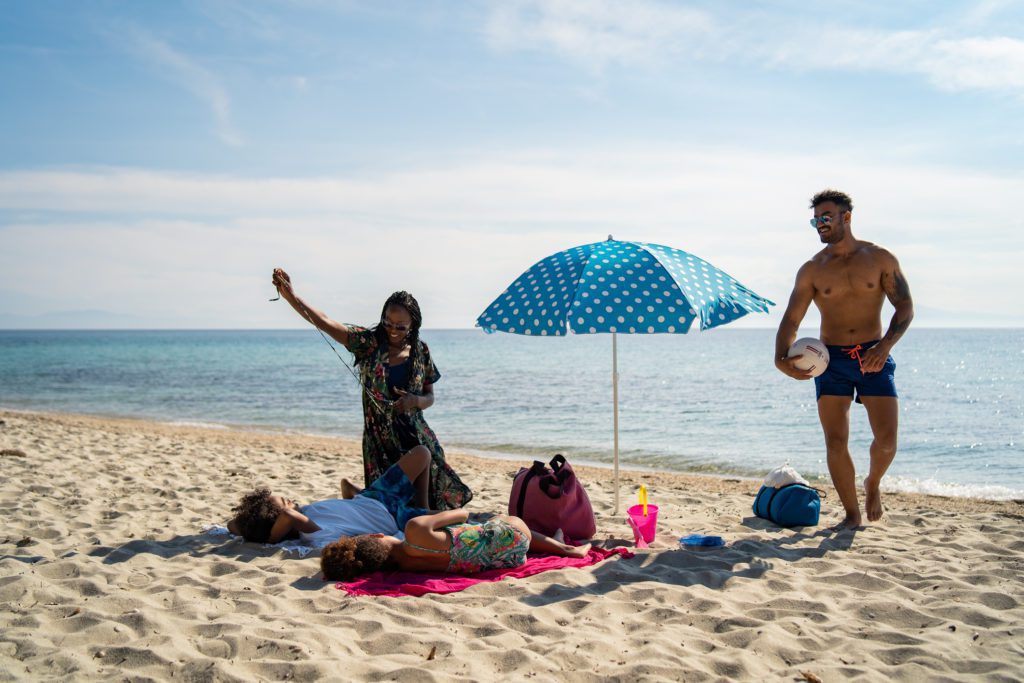 Enjoying summer vacation on the beach