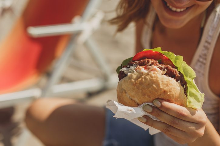 Grilled-to-order burgers at Oceanfront Snack Bar