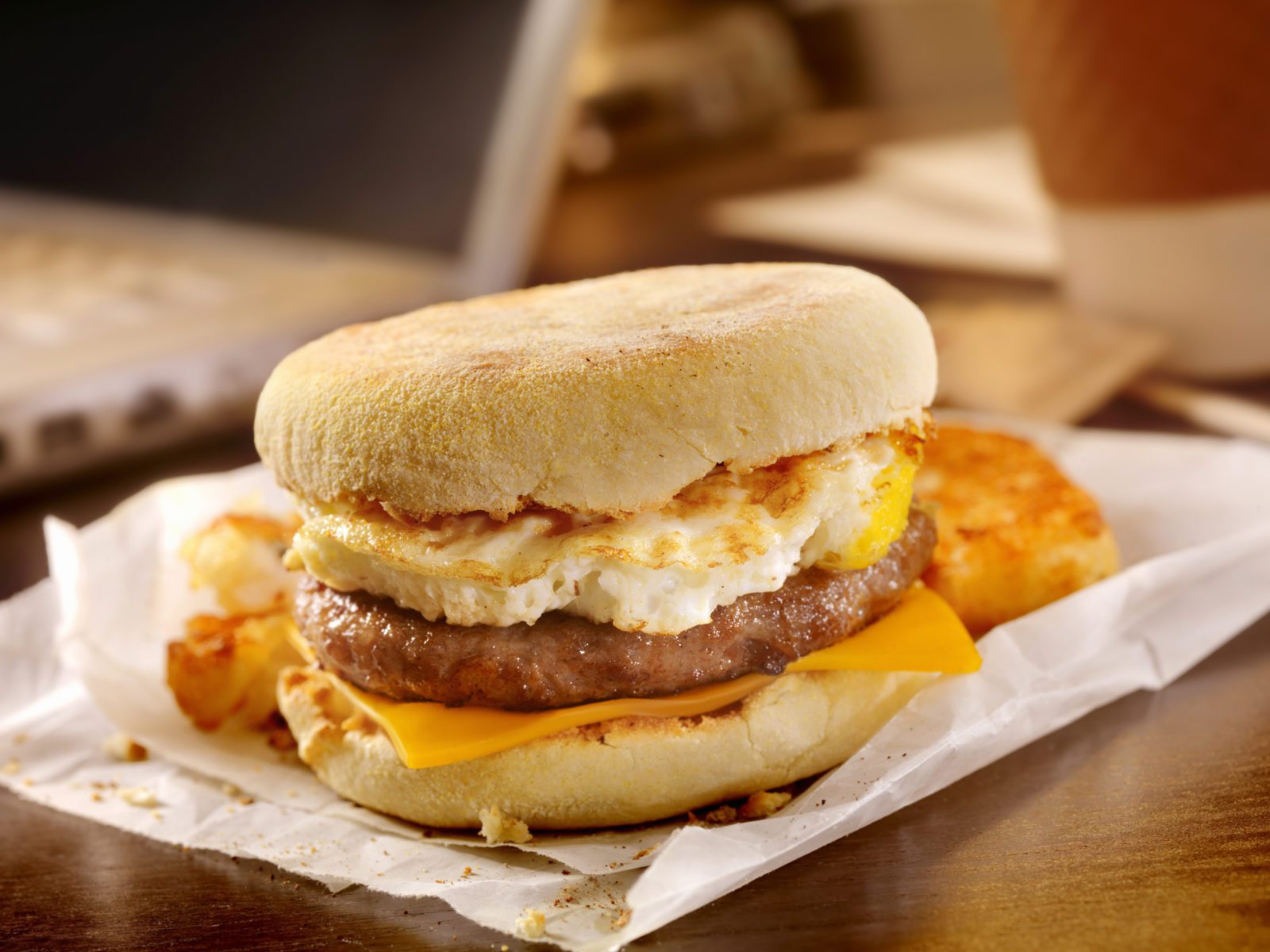 Snag a made-to-order hot breakfast sandwich from beach java cafe.