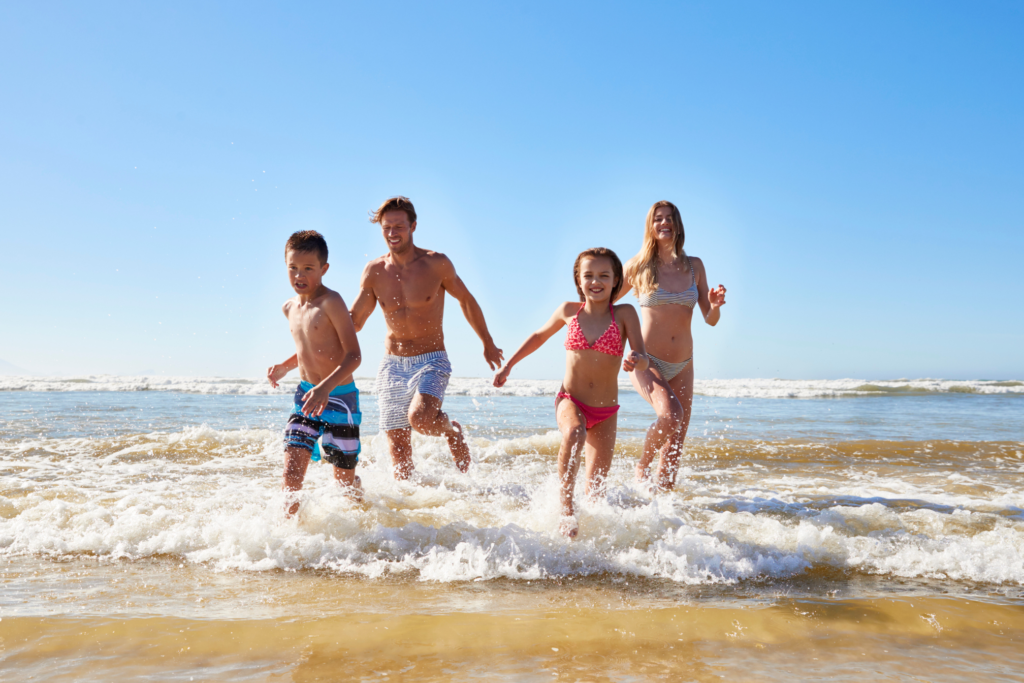 Family playing at one of the top hotels nears the Myrtle Beach Convention Center. 