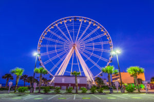 Experience the breathtaking views from the Myrtle Beach Skywheel, a fun attraction for couples.