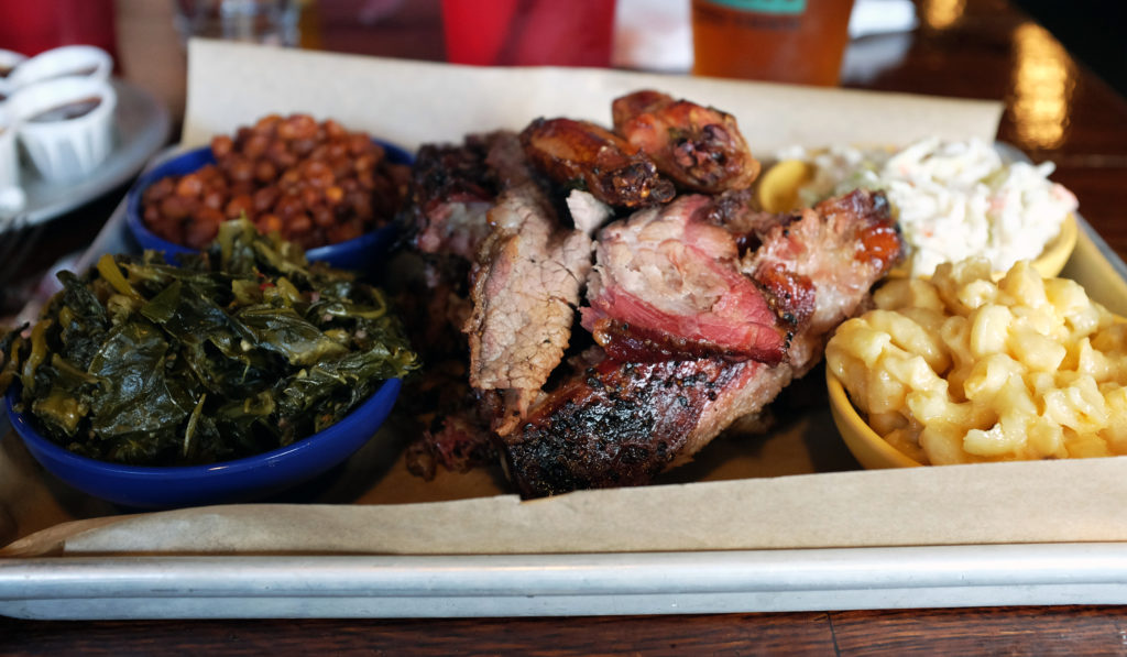 smoked bbq platters are a staple at the best bbq joints in myrtle beach